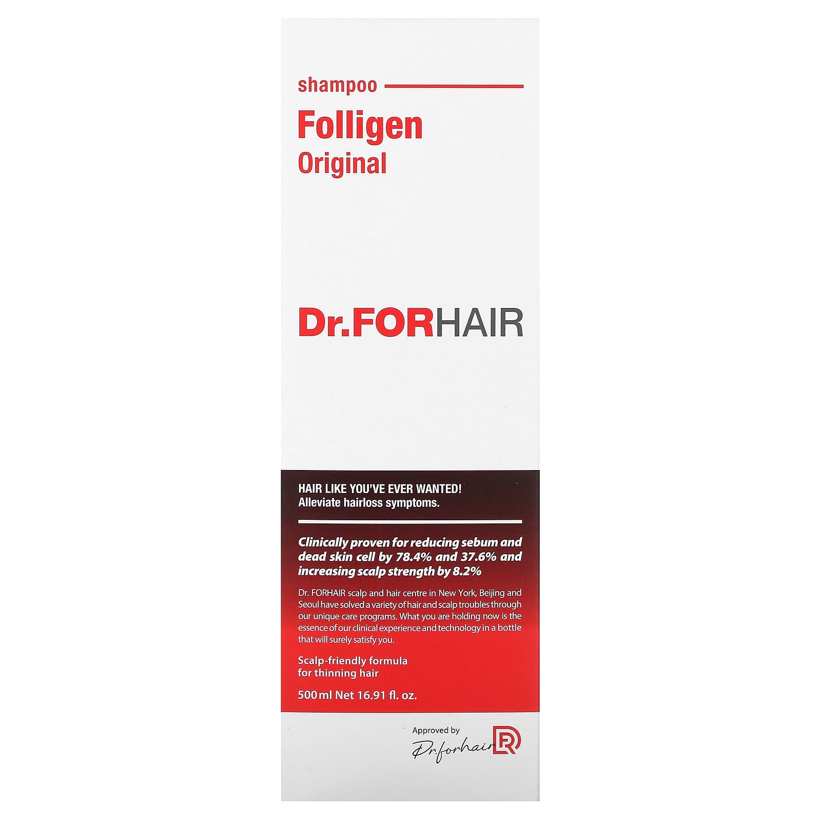 Dr.ForHair, Folligen, шампунь, 500 мл (16,91 жидк. унции)