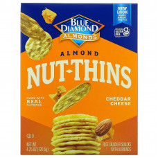 Blue Diamond, Almond Nut-Thins, снэки из рисовых крекеров с миндалем, сыр чеддер, 120,5 г (4,25 унции)