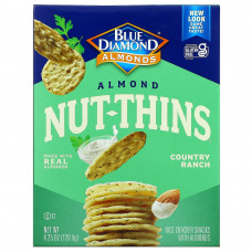 Blue Diamond, Almond Nut-Thins, снэки из рисовых крекеров с миндалем, Country Ranch, 120,5 г (4,25 унции)