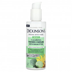 Dickinson Brands, Original Witch Hazel, очищающий тоник 4 в 1 и сыворотка с эвкалиптом, без спирта, 118 мл (4 жидк. Унции)