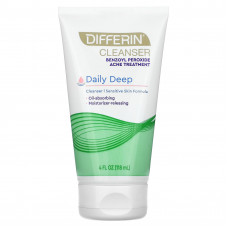 Differin, средство для ежедневного глубокого очищения, для чувствительной кожи, 118 мл (4 жидк. унции)