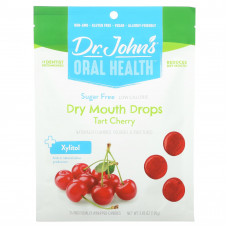 Dr. John's Healthy Sweets, Oral Health, капли для сухости во рту, с ксилитом, вишня, без сахара, 24 конфеты в индивидуальной упаковке, 109 г (3,85 унции)