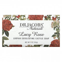 Dr. Jacobs Naturals, Отшелушивающее кастильское мыло с люфой, Lucy Rose, 142 г (5 унций)