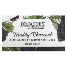 Dr. Jacobs Naturals, Muddy Charcoal, кастильский батончик с грязью Мертвого моря и древесным углем, 142 г (5 унций)