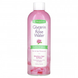 De La Cruz, Глицерин и розовая вода, увлажняющее средство для кожи и волос, 236 мл (8 жидк. Унций)