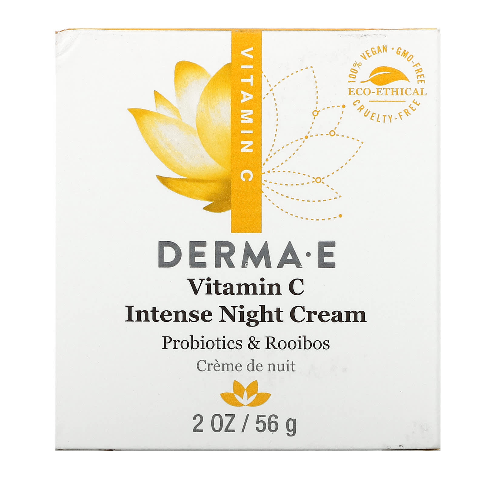 DERMA E, интенсивный ночной крем с витамином C, 56 г (2 унции)