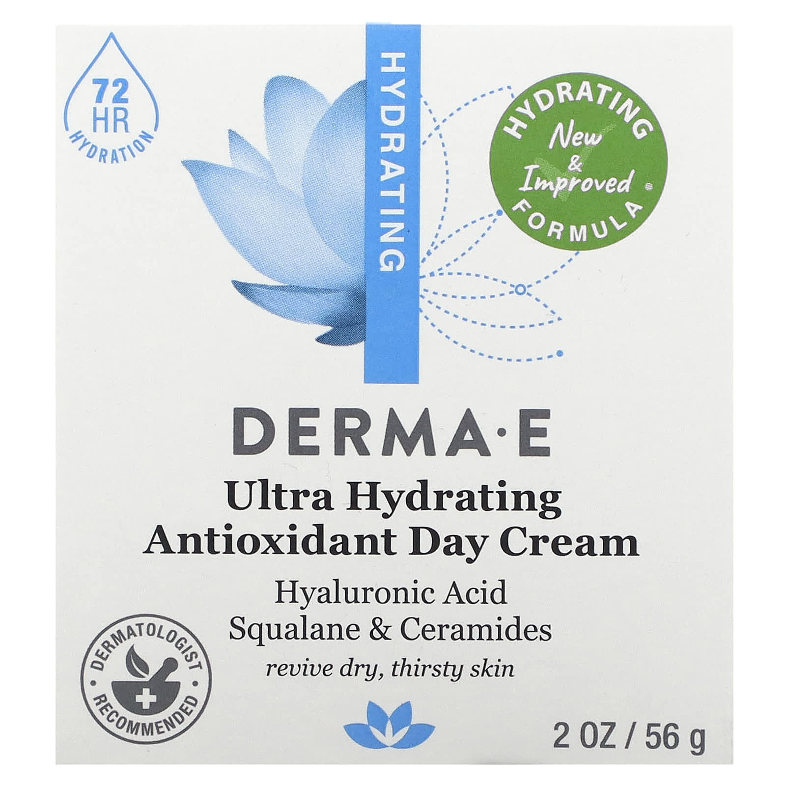 DERMA E, увлажняющий дневной крем, 56 г (2 унции)