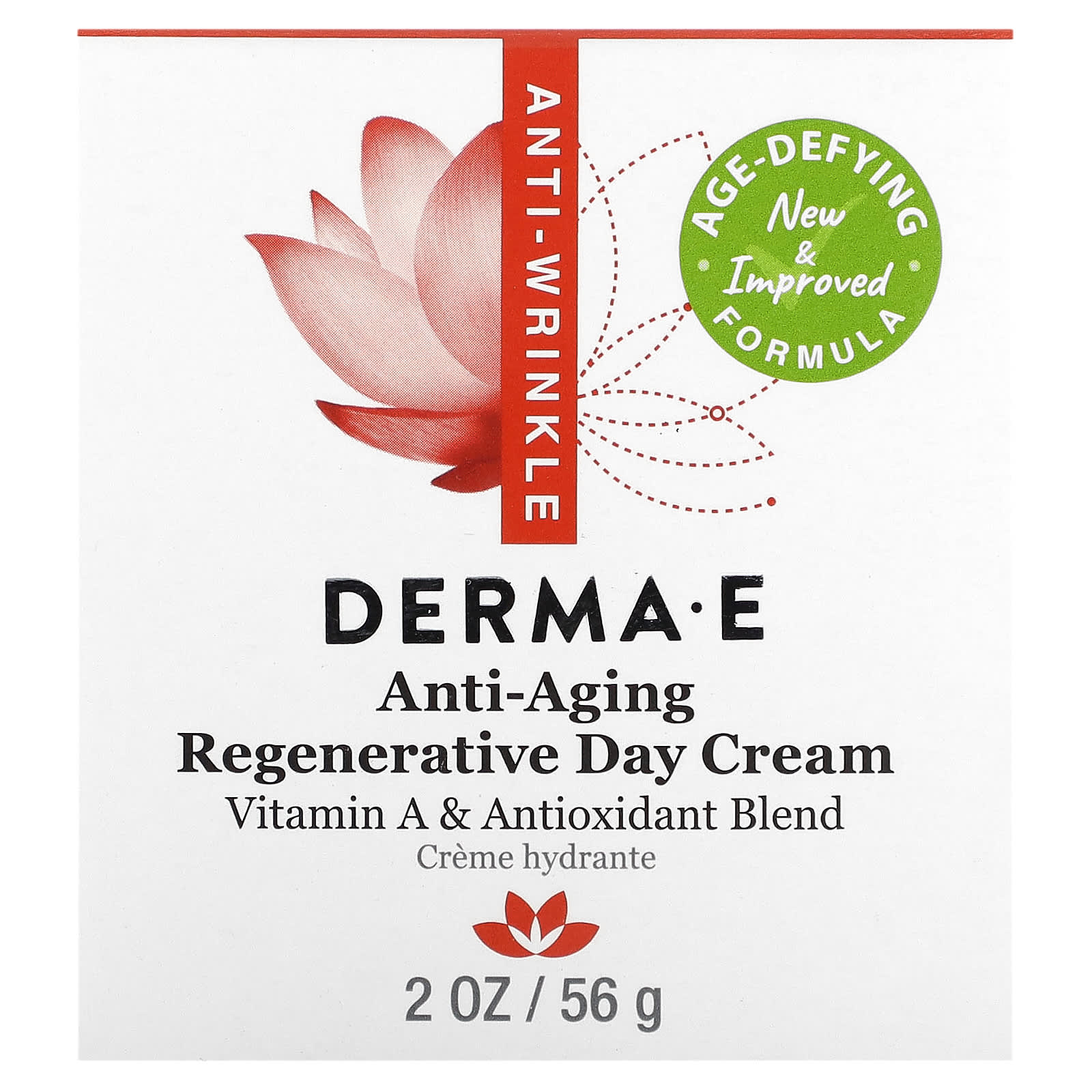 DERMA E, антивозрастной восстанавливающий дневной крем, 56 г (2 унции)