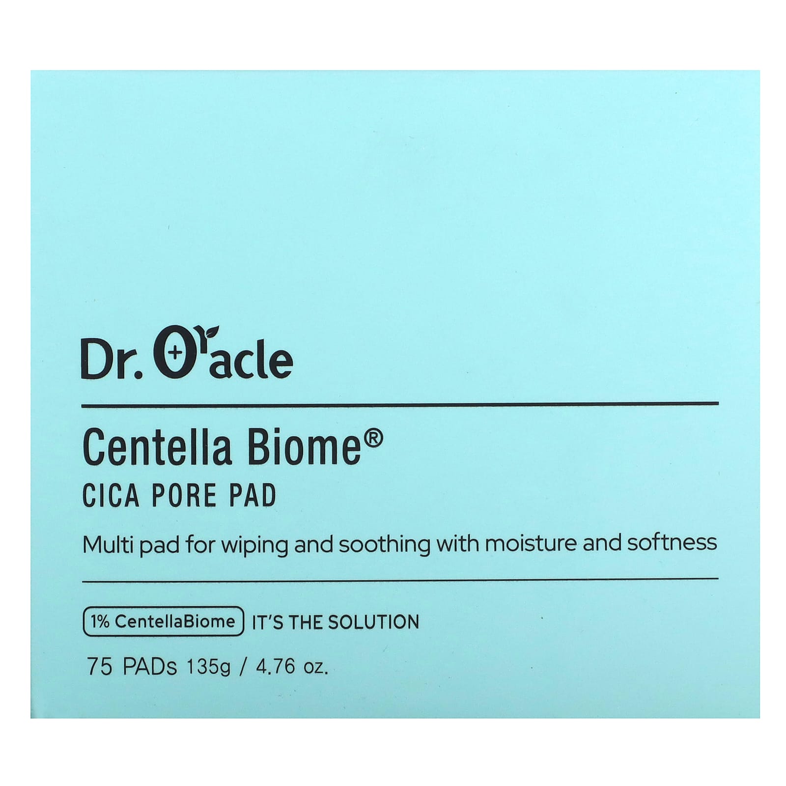 Dr. Oracle, Centella Biome, подушечки для пор Cica, 75 подушечек, 135 г (4,76 унции)