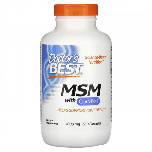 Doctor's Best, МСМ с OptiMSM, 1000 мг, 360 капсул