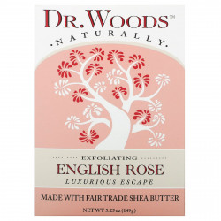 Dr. Woods, Английское мыло с ароматом розы, эффект осветления кожи, 149 г (5,25 унции)