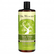 Dr. Woods, Мыло Tea Tree Castle с маслом ши, приобретенным по принципу справедливой торговли, 946 мл (32 жидк. Унции)