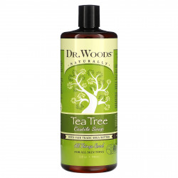 Dr. Woods, Мыло Tea Tree Castle с маслом ши, приобретенным по принципу справедливой торговли, 946 мл (32 жидк. Унции)