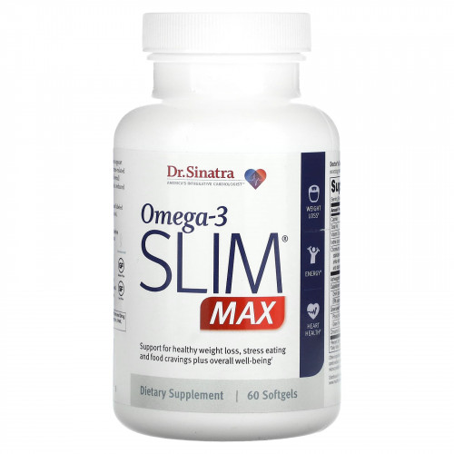 Dr. Sinatra, Omega-3 Slim Max, 60 мягких таблеток