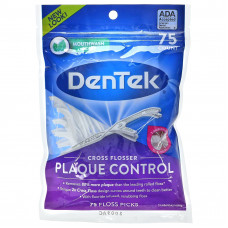 DenTek, Cross Flosser Plaque Control, жидкость для полоскания рта, 75 штук