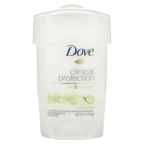 Dove, Clinical Protection, Prescription Strength, дезодорант-антиперспирант, прохлада, 48 г (1,7 унции)