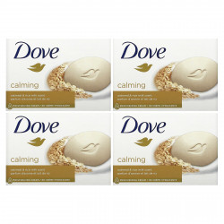 Dove, Calming, мыло с ароматом овсянки и рисового молока, 4 шт. (106 г)