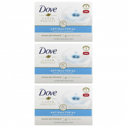 Dove, Care & Protect, антибактериальное косметическое мыло, 3 шт. по 90 г (3,17 унции)