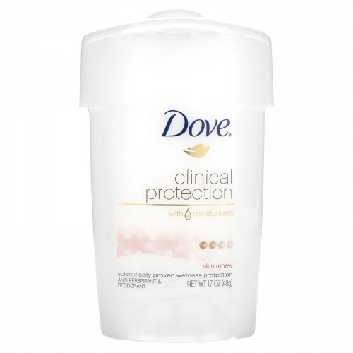 Dove, Clinical Protection, Prescription Strength, дезодорант-антиперспирант, восстановление кожи, 48 г (1,7 унции)