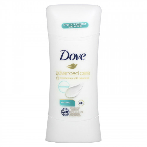 Dove, Advanced Care, дезодорант-антиперспирант, для чувствительной кожи, 74 г (2,6 унции)