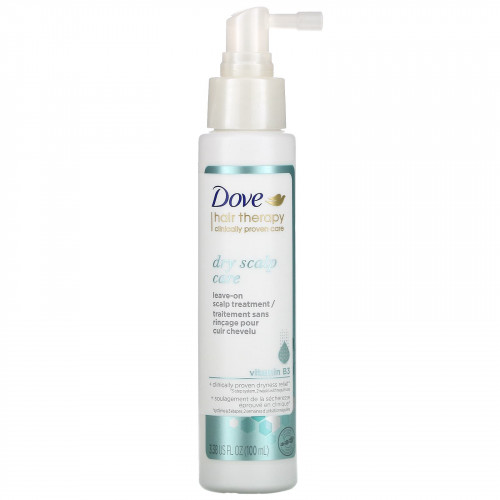 Dove, Hair Therapy, несмываемое средство для ухода за сухой кожей головы с витамином B3, 100 мл (3,38 жидк. Унции)