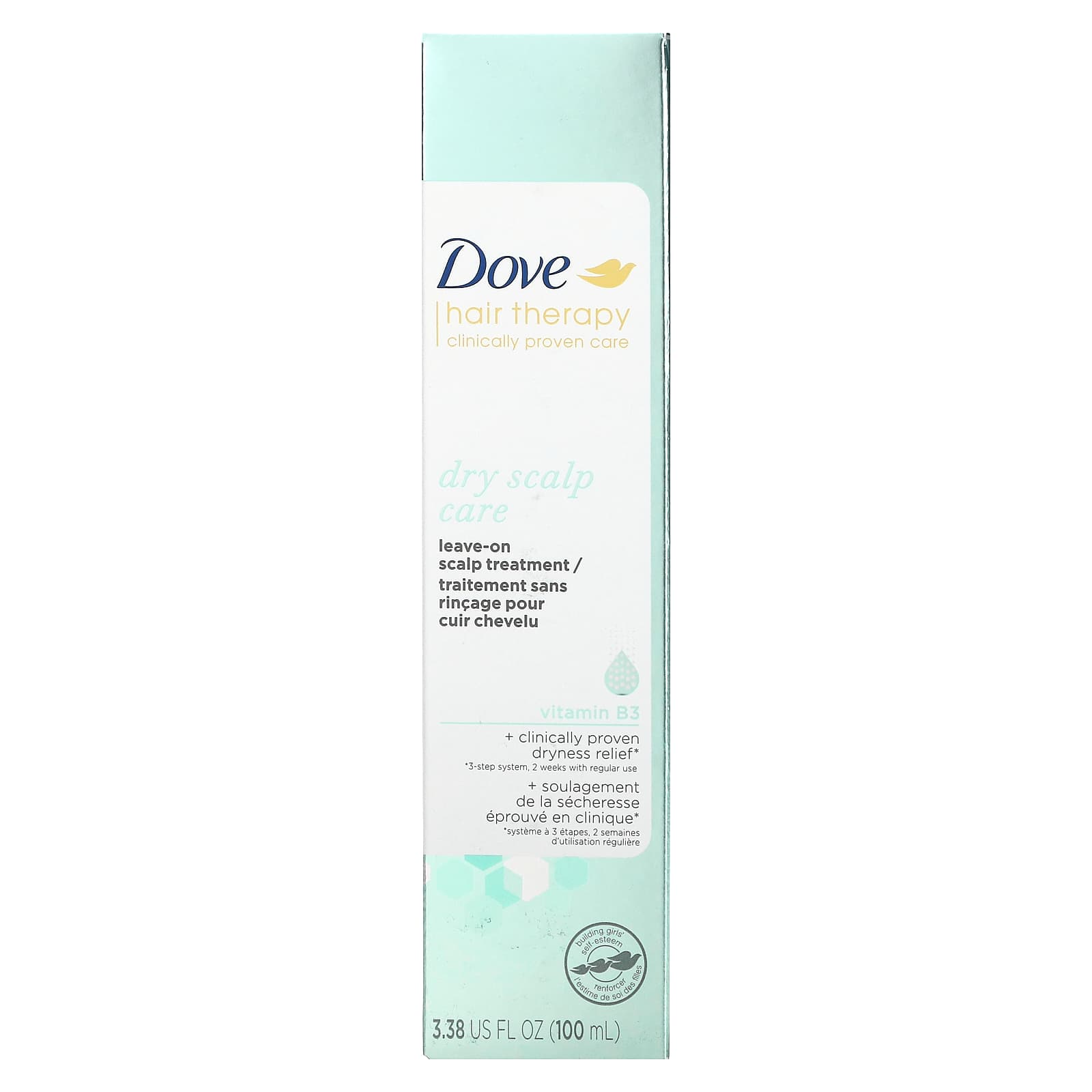 Dove, Hair Therapy, несмываемое средство для ухода за сухой кожей головы с витамином B3, 100 мл (3,38 жидк. Унции)