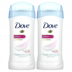 Dove, Invisible Solid Deodorant, порошок, 2 шт. В упаковке, 74 г (2,6 унции)