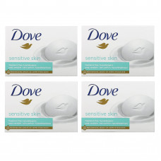 Dove, Косметическое мыло для чувствительной кожи, без отдушек, 4 шт. по 106 г (3,75 унции)