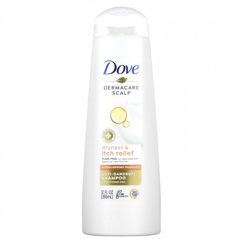 Dove, Dermacare Scalp, шампунь против перхоти, для снятия сухости и зуда, 355 мл (12 жидк. Унций)