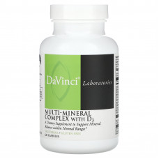 DaVinci Laboratories of Vermont, Мультиминеральный комплекс с витамином D3`` 120 капсул