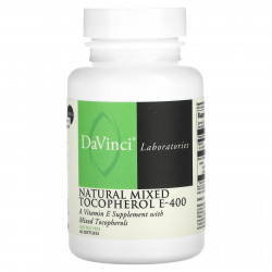 DaVinci Laboratories of Vermont, Натуральный смешанный токоферол E-400, 60 мягких таблеток
