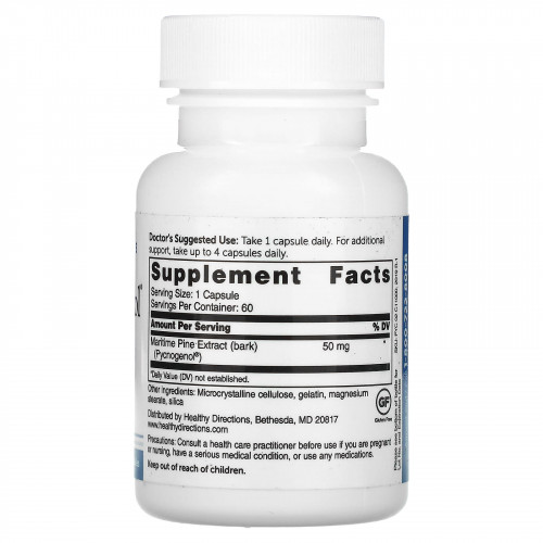 Whitaker Nutrition, Клиническая степень, пикногенол, 50 мг, 60 капсул