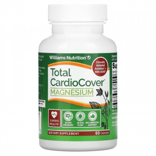 Williams Nutrition, Total Cardio Cover + магний, 60 капсул