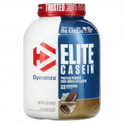 Dymatize, Elite Casein, казеин, со вкусом печенья и сливок, 1,8 кг (4 фунта)