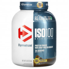 Dymatize, Гидролизированный ISO 100 , 100% -ный сывороточный изолят ,протеина, гурманский шоколад, 5 фунтов (2,3 кг)