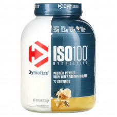 Dymatize, ISO100 гидролизат, 100%-ный изолят сывороточного протеина, изысканная ваниль, 5 фунтов (2,3 кг)