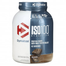 Dymatize, ISO100, гидролизованный, 100% изолят сывороточного протеина, со вкусом брауни с помадкой, 1,37 кг (3 фунта)