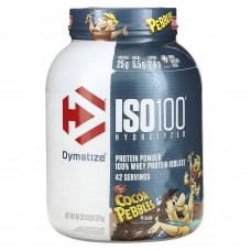 Dymatize, ISO100, гидролизованный 100% изолят сывороточного протеина, со вкусом какао, 1,37 кг (3 фунта)