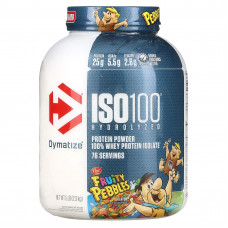 Dymatize, ISO100, гидролизованный 100% изолят сывороточного протеина, фруктовый вкус, 2,3 кг (5 фунтов)