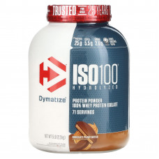 Dymatize, ISO100, гидролизованный 100% изолят сывороточного протеина, шоколад и арахисовое масло, 2,3 кг (5 фунтов)