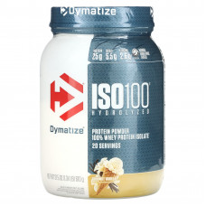 Dymatize, ISO 100, гидролизованный 100% изолят сывороточного протеина, ванильный вкус, 610 г (1,34 фунта)