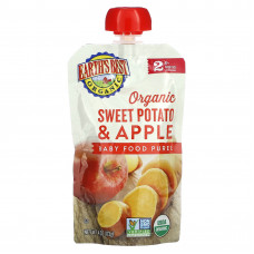 Earth's Best, органическое пюре для детского питания, для детей от 6 месяцев, батат и яблоко, 113 г (4 унции)