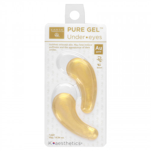 Earth Therapeutics, Pure Gel, для кожи под глазами, AU Gold, 1 пара, 10 г (0,34 унции)