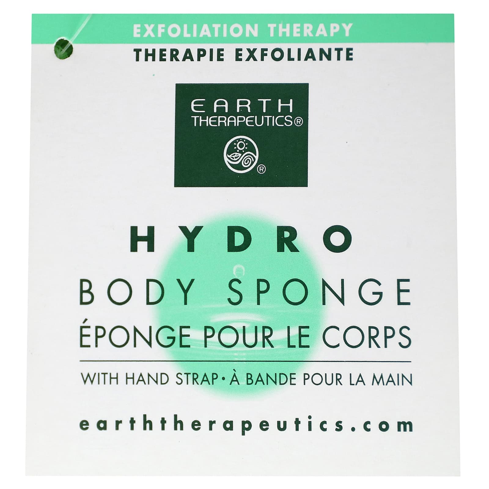 Earth Therapeutics, Губка Hydro Body, зеленая, 1 шт.