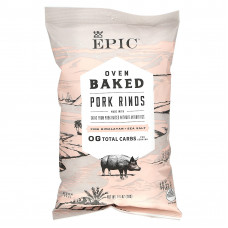 Epic Bar, запеченные в духовке свиные шкурки, розовая гималайская и морская соль, 70 г (2,5 унции)