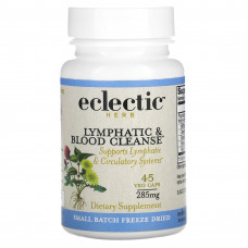 Eclectic Institute, сублимированное средство для очищения лимфатической системы и крови, 285 мг, 45 растительных капсул