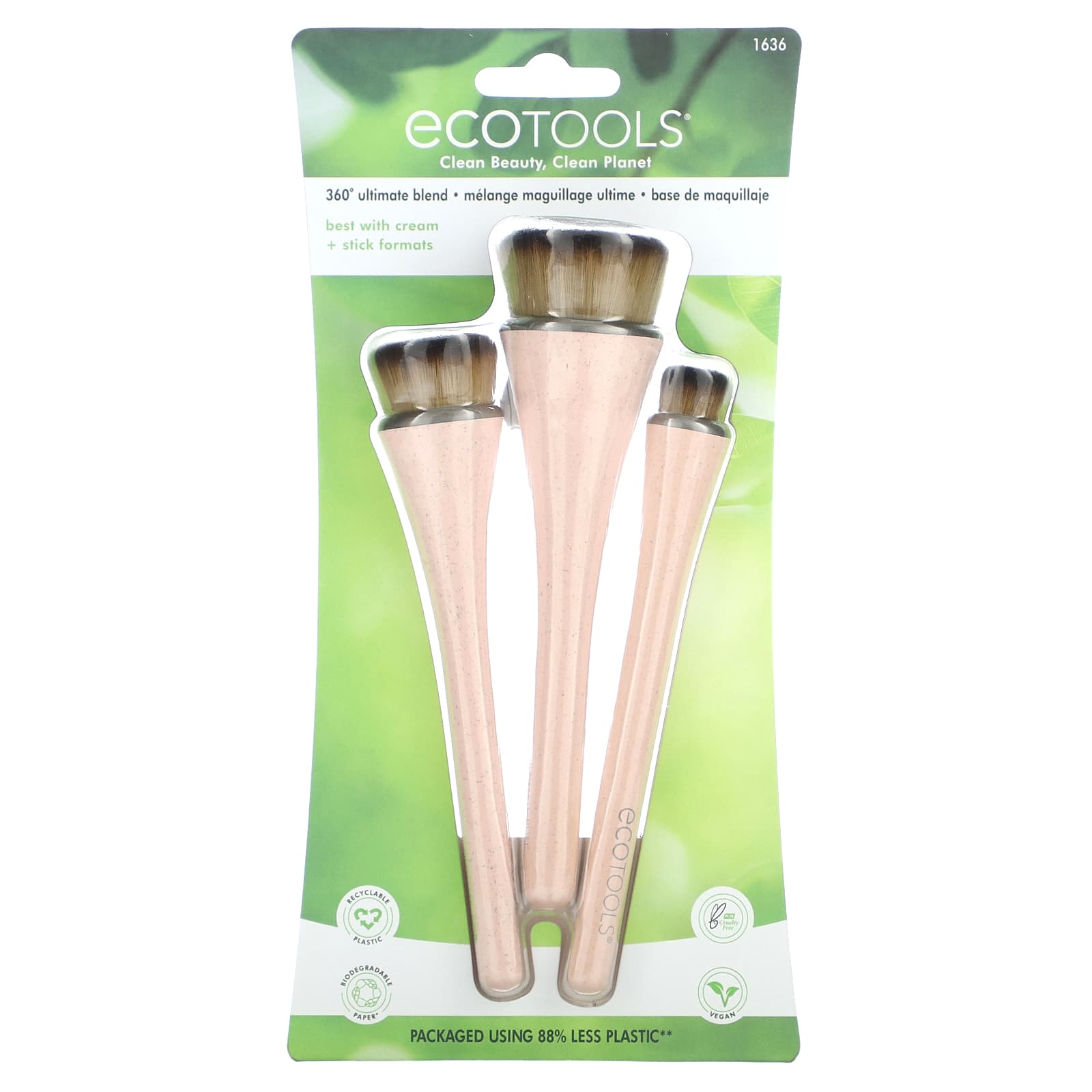 EcoTools, 360 Ultimate Blend Kit, 3 кисти