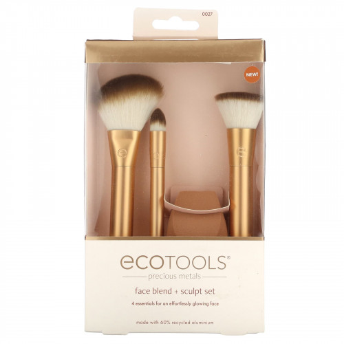 EcoTools, Precious Metals, Face Blend + Sculpt Set, набор из 4 предметов