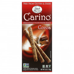 Edward & Sons, Carino, вафельные трубочки с начинкой, какао, 100 г
