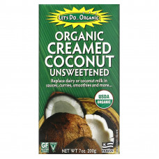 Edward & Sons, Let's Do Organic, органический кокос со сливками, без сахара, 200 г (7 унций)